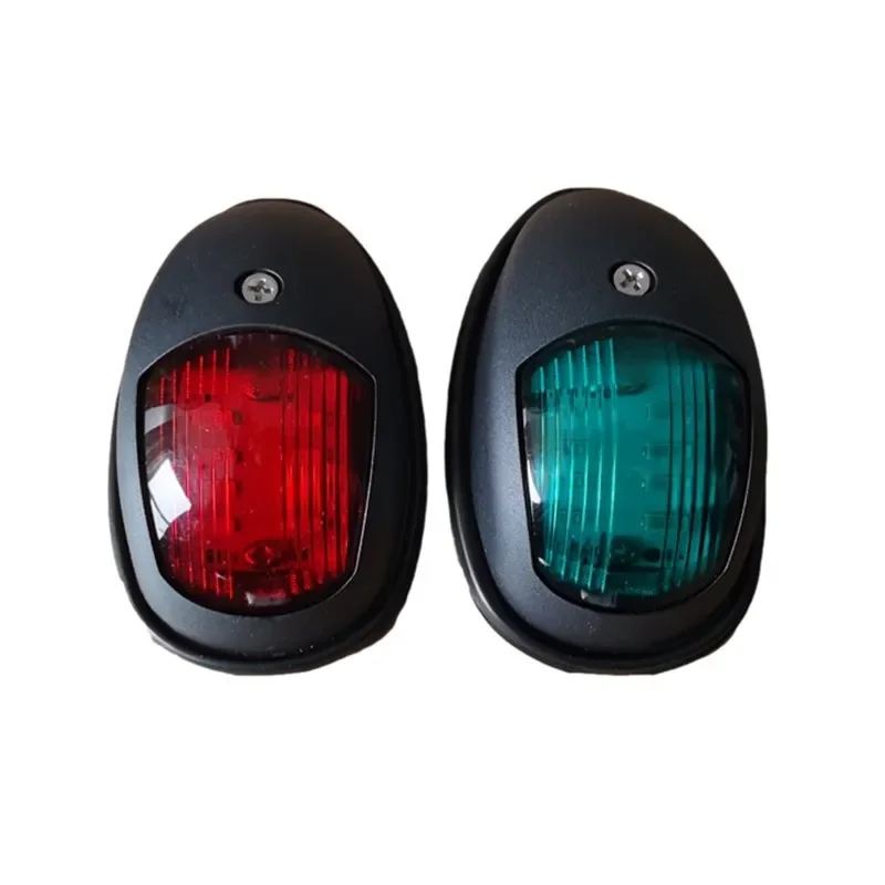 2Pcs 12V 24V LED Boat Running Lights Signal Lamp Marine Navigation Yacht Accessories Red Green Truck Trailer Lights