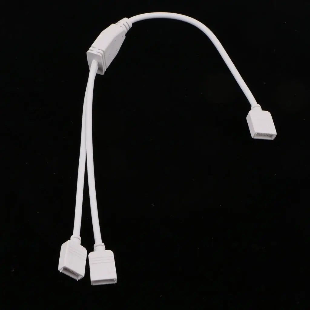 ABS Splitter Connector Cable 4 Pin Female 1 to 2 for 3528 5050 LED Strip Light Extension Linker