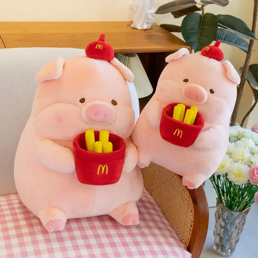 Stofftiere Französisch Frites Schwein Plüschpuppe Lustige Cartoon Lulu Schwein Puppe Plüschtier 36 cm Niedliche Cartoon Gefüllte Puppe Weihnachtsgeschenk