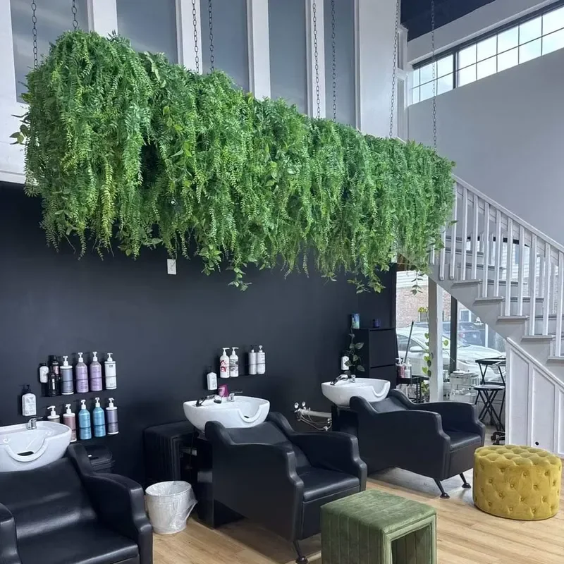 Easy Installation Ceiling Decorative Plants Wall Artificial Cloth Back Green Hanging Greenery Wall for Ceiling Decoration