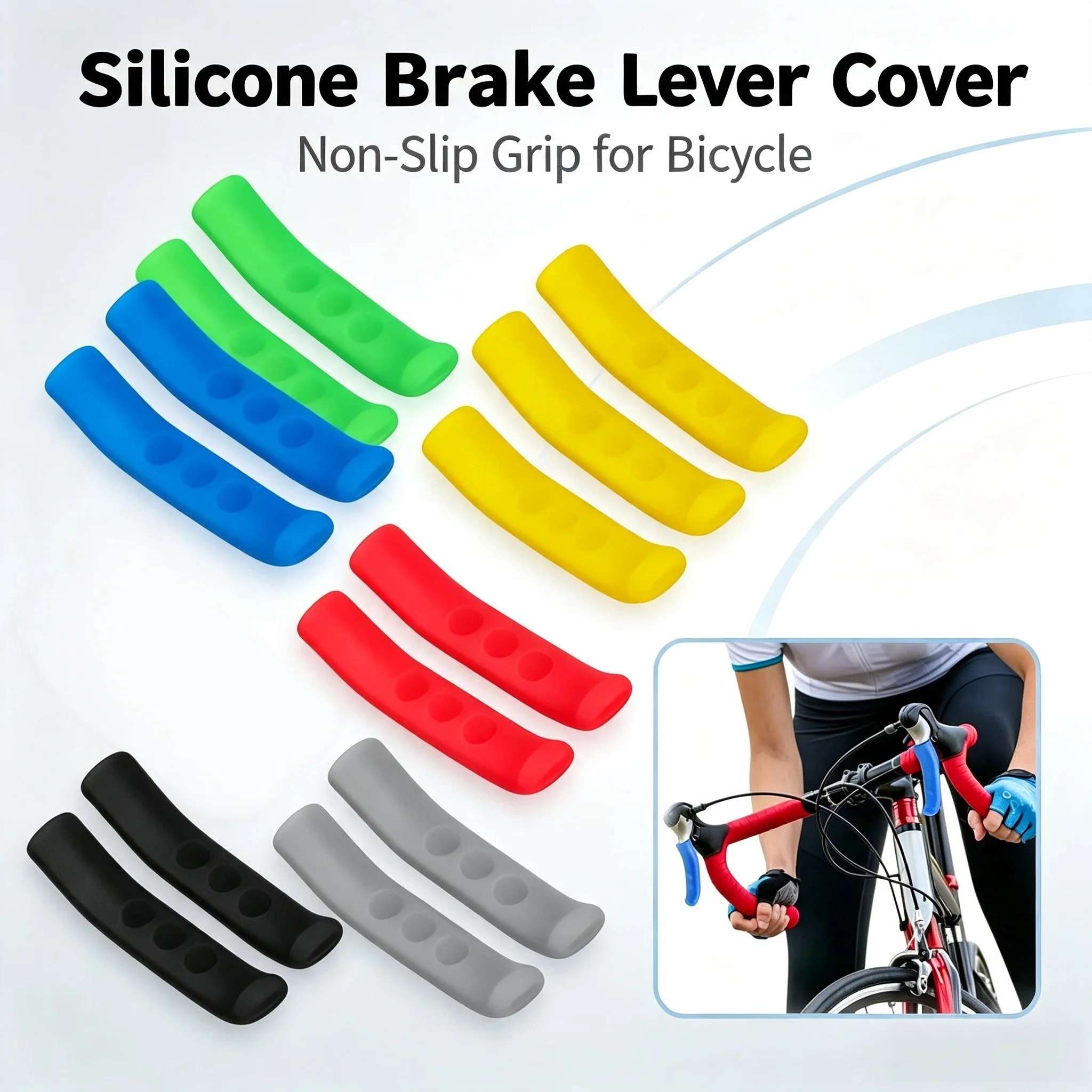 Cycling Protective Gear - 1 Paar Fietsremhendelhoezen Antislip Siliconen Hoes