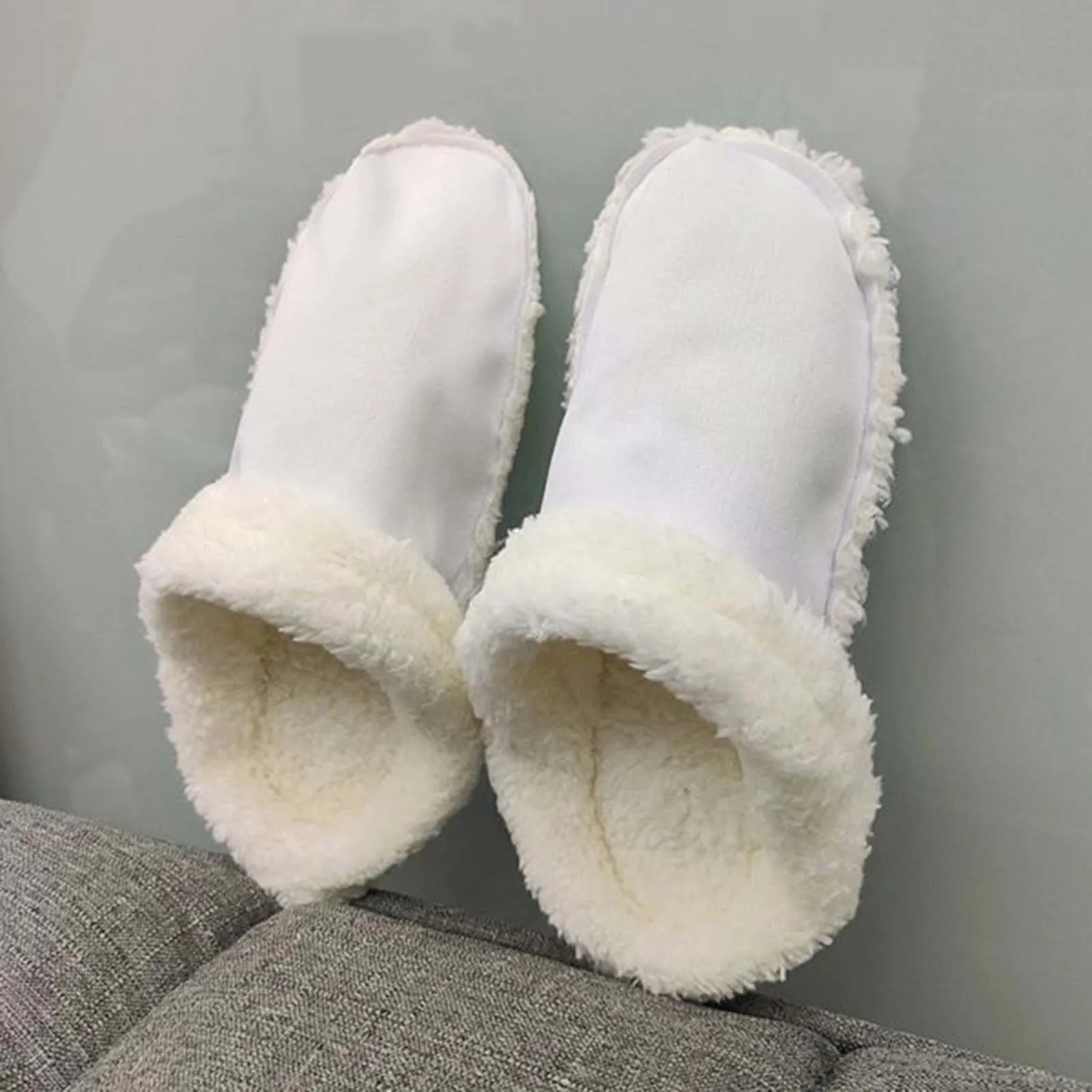 1 Pair Winter Warm Plush Insoles Inserts Removable Sleeve for Clogs Slippers Lined Shoes Cover Liner Furry Thermal Shoe Cover