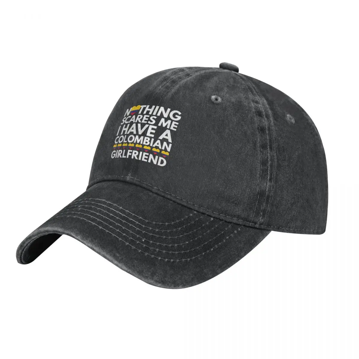 

Nothing Scares Me, I have a Colombian Girlfriend Cowboy Hat Rugby Horse Hat Hip Hop Snapback Cap Male Women's