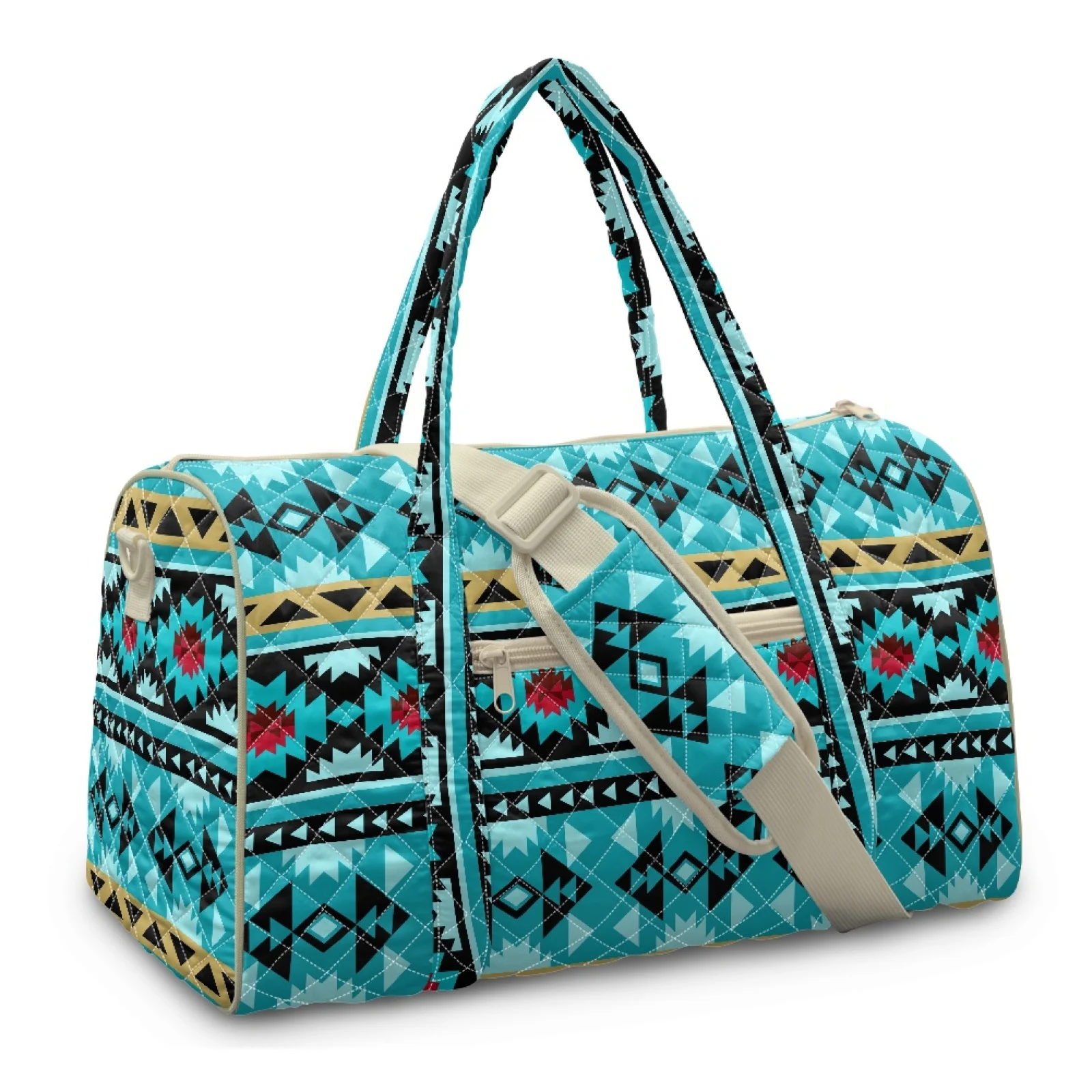 Coloranimal Turquoise New Trend Travel Bags Polyester Large Capacity Travel Duffel Bag for Women