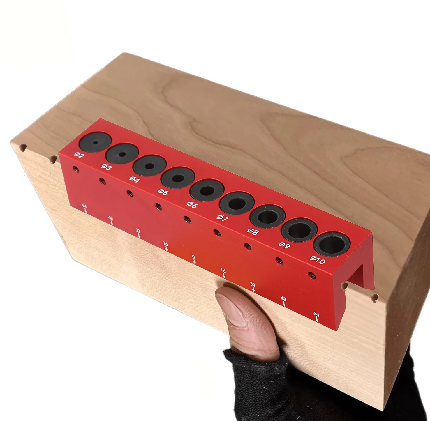 2mm-10mm Woodworking Pocket Hole Jig Doweling Jig Kit Self-centering Vertical Drilling Guide Punching Hole Locator Kit