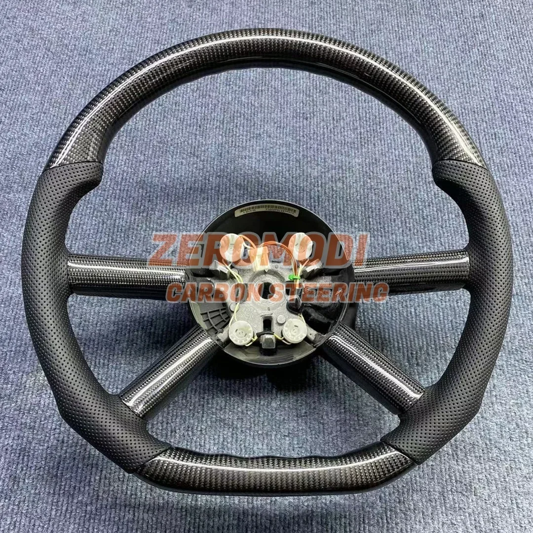 100% Real Carbon Fiber Leather Steering Wheel For Jeep JK Wrangler Custom Replacement Mod Accessory