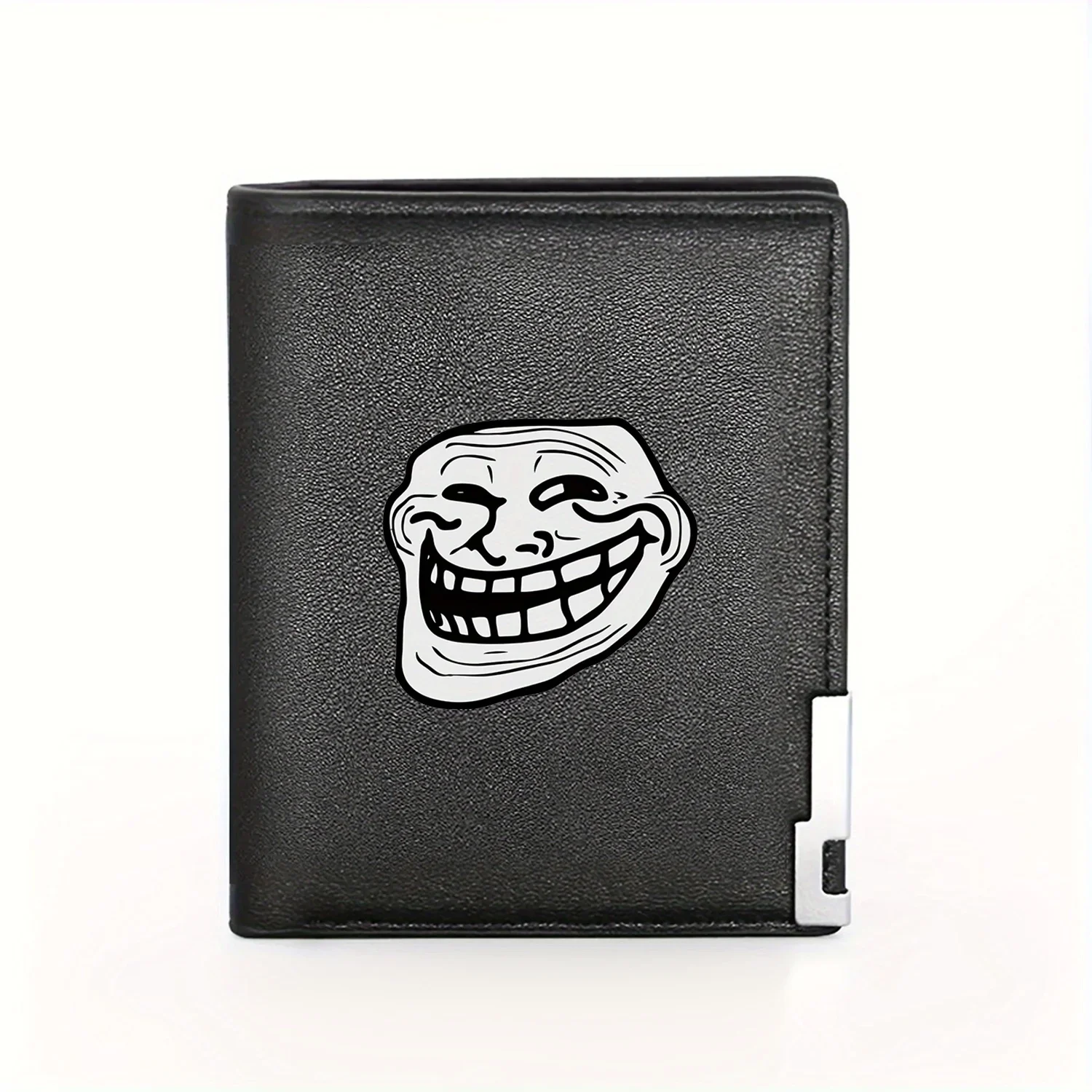 

Grinning Troll Face Meme Image Business Mens Casual Elegant Simple Practical Quality Wallet Stylish Printing Graphic Creative Ch
