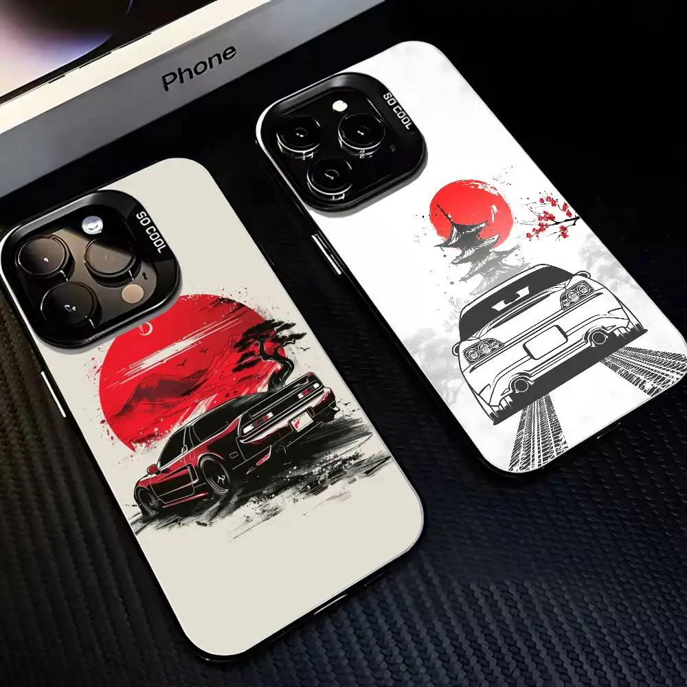 

1pc RX7 JDM Legends Cars Phone Case For iPhone17,16,15,14,13,12,11 Plus,Pro Max Black Matte Shockproof Cover