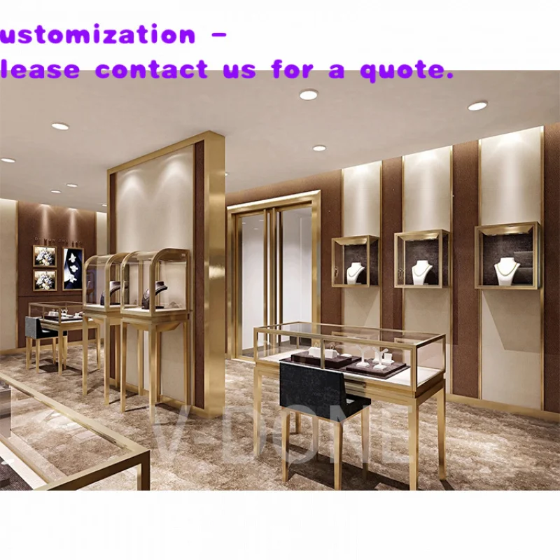 

custom.Luxury Glass Jewelry Display Showcase Sets Contemporary Furniture Jewellery Shop Counter