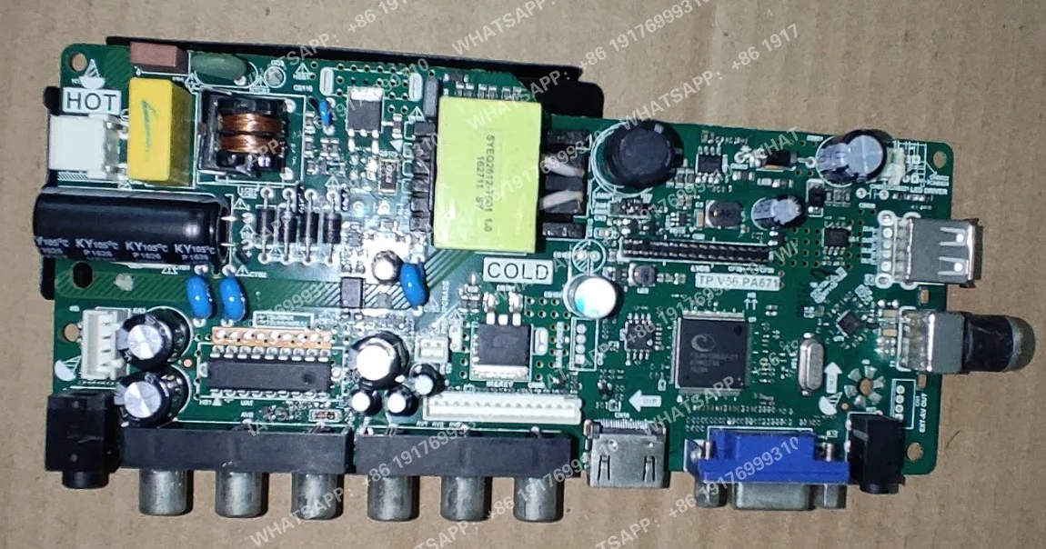 TP. V56.PA671 Three in one LCD TV mainboard constant current 300mA, voltage 18-60v 15w, second-hand disassembly parts