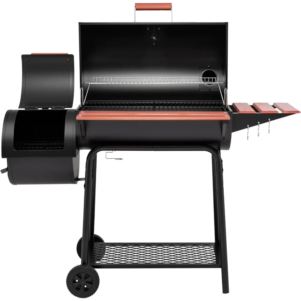 

30 Barrel Charcoal Grill with Side Table, 627 Square Inches, Outdoor Backyard, Patio and Parties, portable grill barbecue