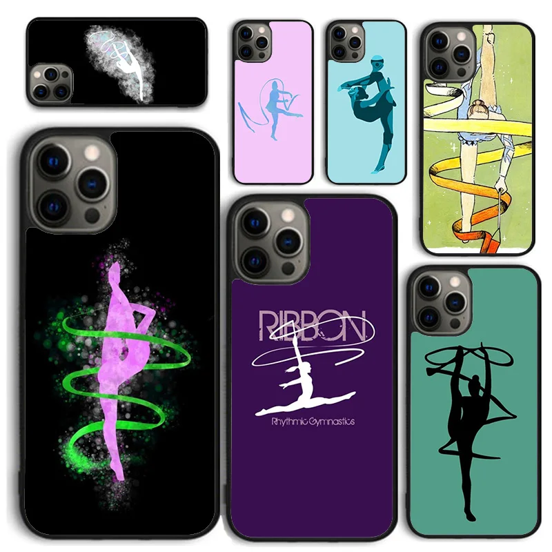 ribbon gymnastics movement Phone Case for iPhone 16 15 14 12 13 mini PLUS X XS XR 11 PRO MAX Back Cover Fundas Shell