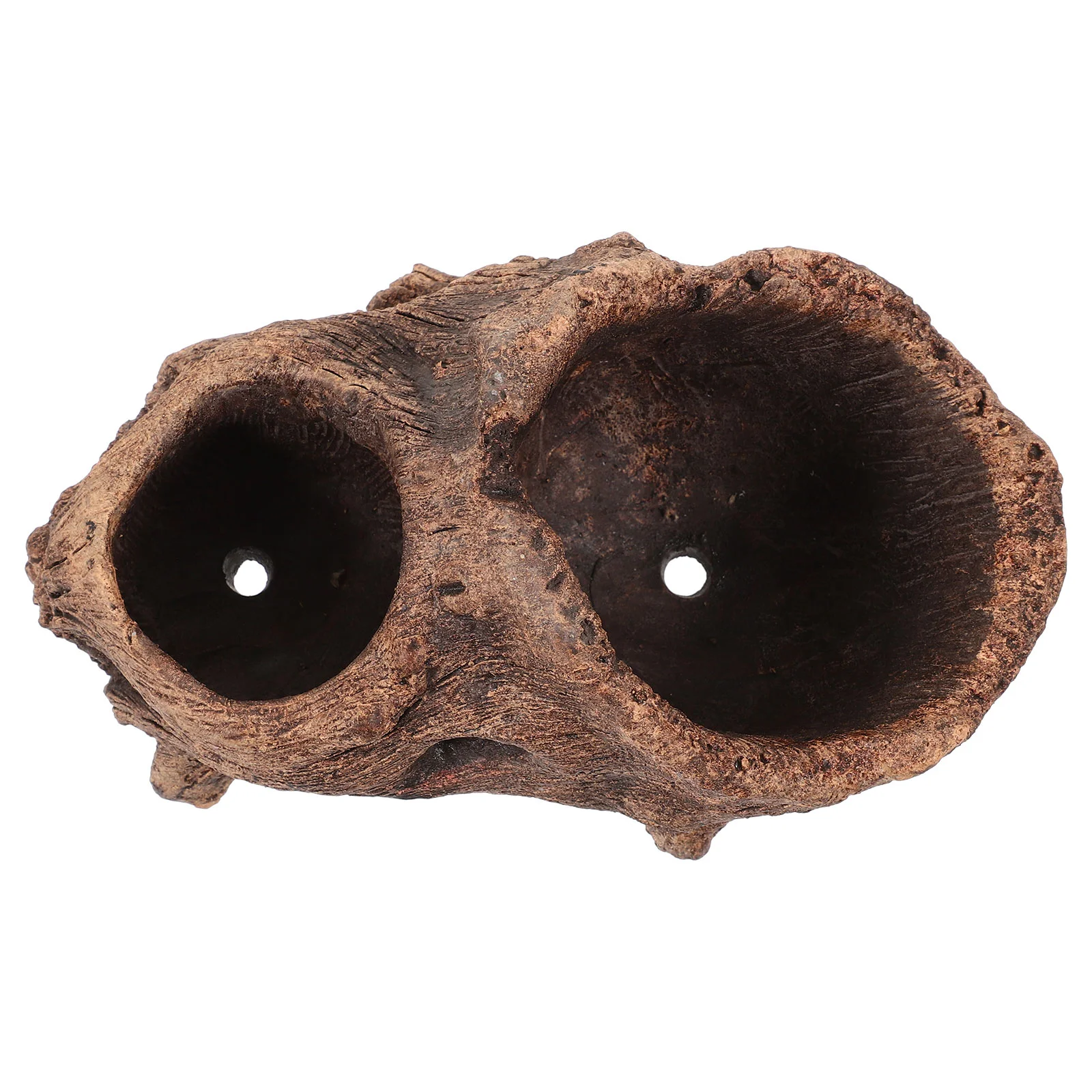 

Imitation Wood Stump Flowerpot Retro Tree Root Planter Cement Succulent Pot Decorative Garden Plant Container