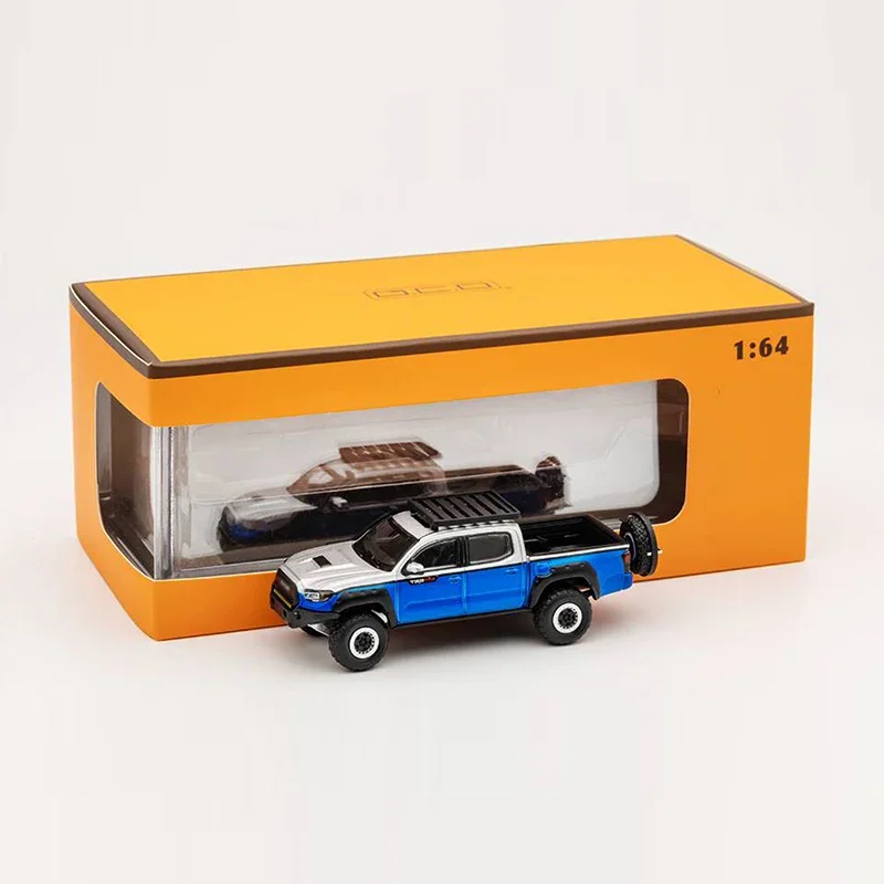 Carro modelo da liga de GCD, acessórios fora de estrada do veículo, prata azul, Tacoma N300, 1:64