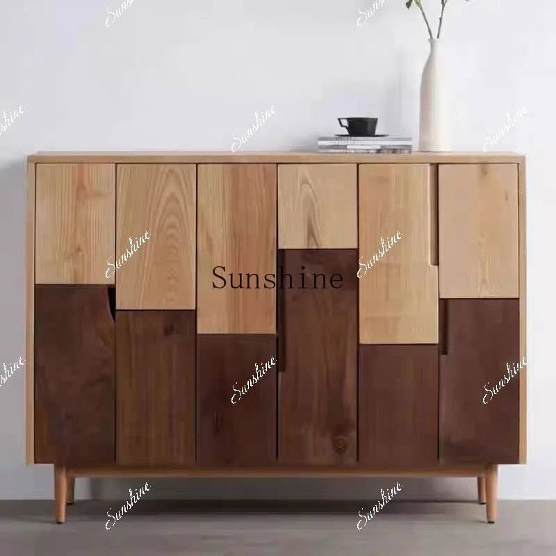 North American black walnut wabi style dining side modern simple entrance bedroom storage locker FT
