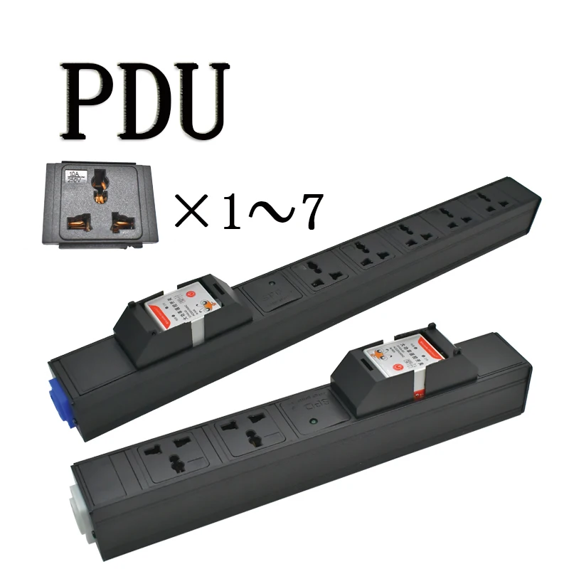 PDU Power Strip Schuko Powerlink box audio 3P Aviation plug1-7AC10A universal socket Remote control switch with Surge protection