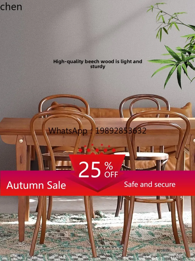 

dining chair beech solid wood medieval retro casual chair