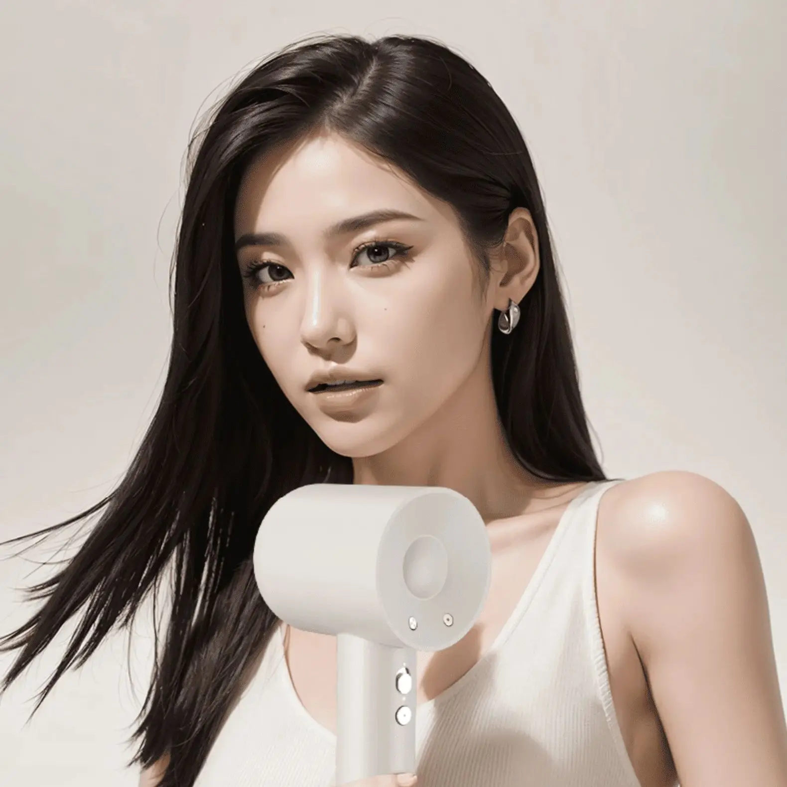 Leafless High-Speed Hair Dryer, Negative Ion, High Wind, Portable, Travel