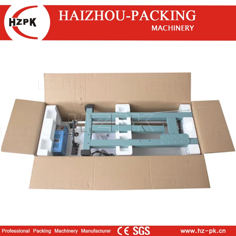 HZPK Foot Pedal Heat Sealer Commercial Plastic Bag Sealing Machine for PVC Shrink Film 600mm SF-600 Durable