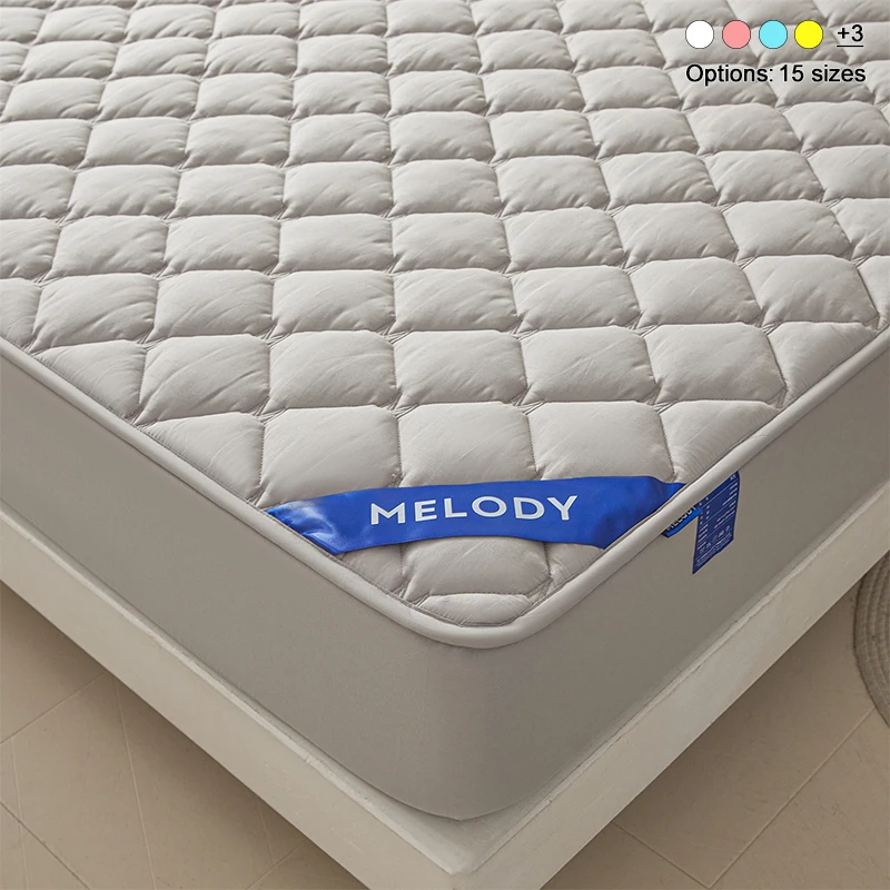 Premium Quilted Cotton Mattress Protector, Soft Quiet Breathable Mattress Cover,Padded Cushioning Against Dust & Dirt,Secure Fit