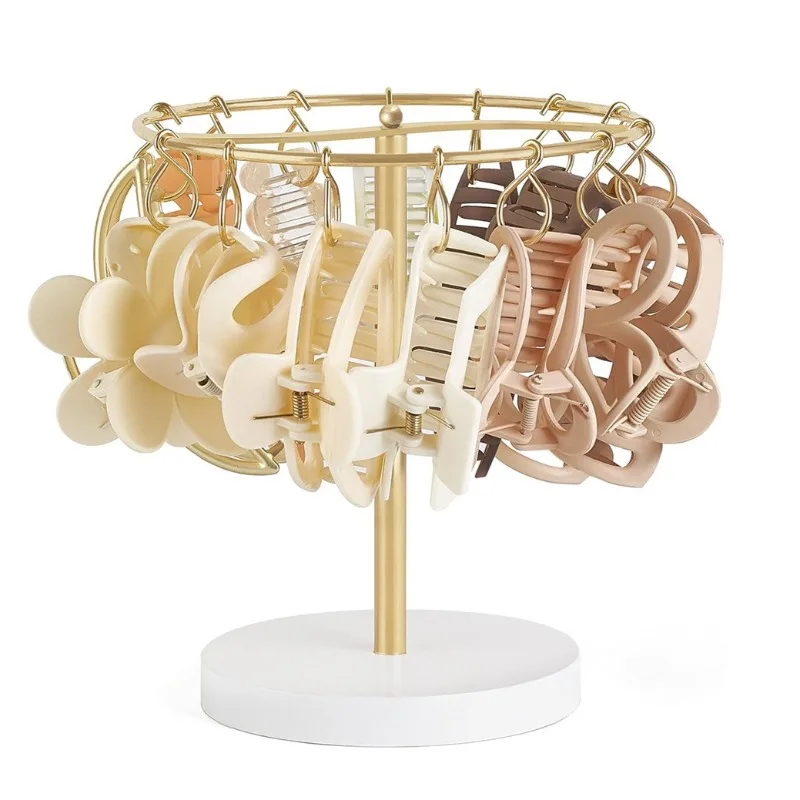 Metal Hair Clip Holder Girl Hair Accessories Organizer Convenient Women Table Claw Clip Holders Detachable Storage Display Rack