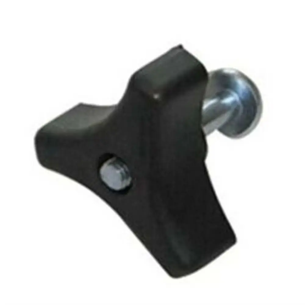 2Pcs Plastic and Metal Lawn Mower Handle Knob Metal Bolt Silver Nut Black Bolt Triangle Handle Nut Bolt Set Plastic Nut
