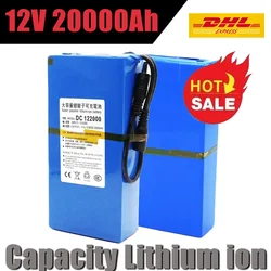 12V 20000Ah brandnew lithium battery pack with AC power charger,EU/US plug rechargeable battery suitable forwireless transmitter