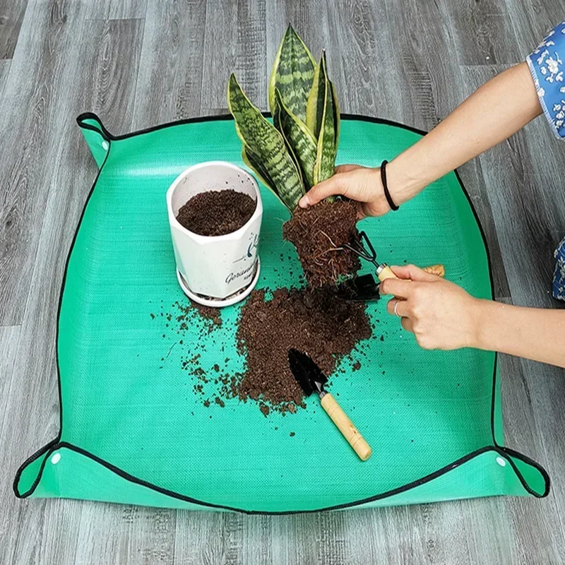 50-100cm Planting Mat Gardening Plant Repotting Mat Potting Pad Foldable Garden Plant Flower Pot Transplanting Waterproof Mats