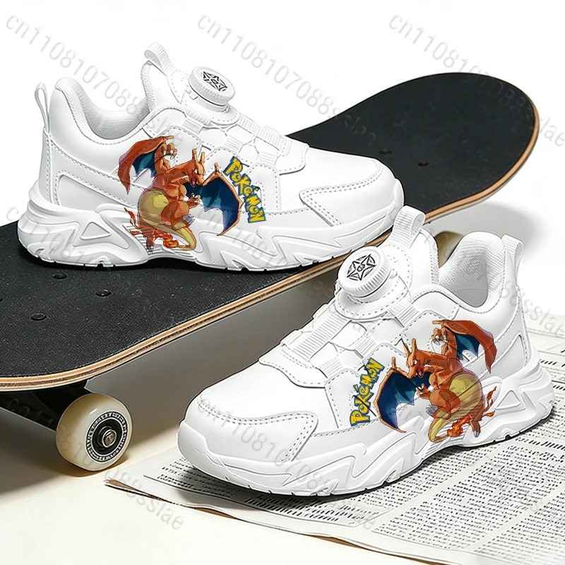 

Легкие, износостойкие, удобные слипоны для мальчиков-подростков с изображением Pokémon Charizard, детские повседневные кроссовки для бега