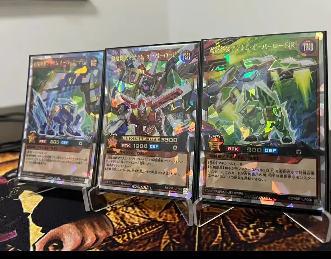 3-pezzi-yugioh-konami-rush-duel-rd-vsp1-jp004-005-006-magnum-overlord-overrush-orr-collezione-giapponese-carta-mint