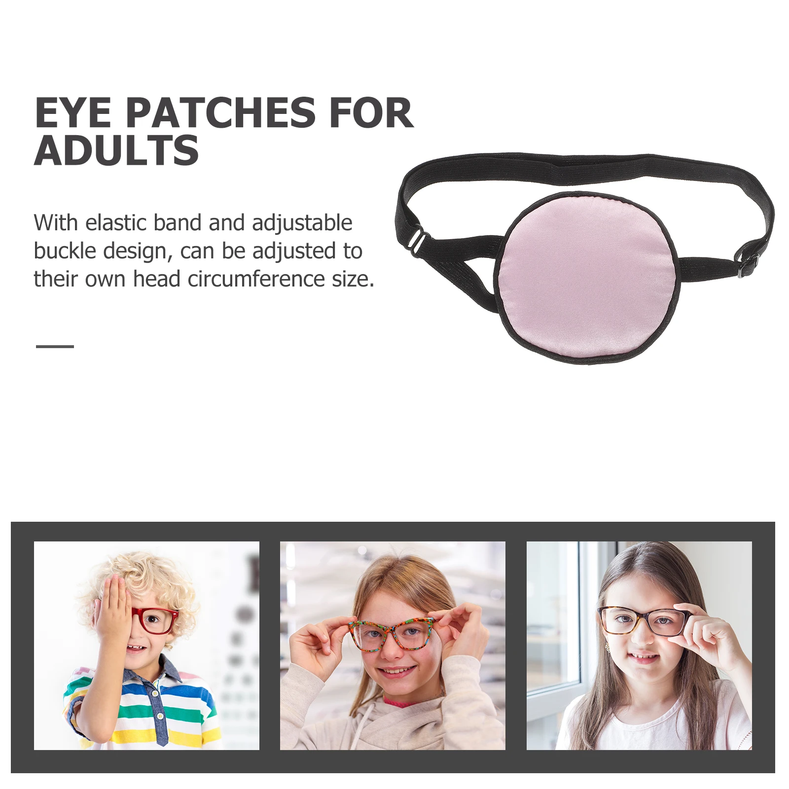 

Cover Eye Mask Patches for Adults Medical Lazy Strabismus Single Monocular Satin Covers Reusable Child