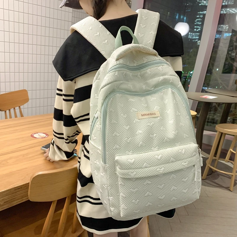 Fashion Hundred Ladies Large Capacity Cute Small Fresh Love Student Schoolbag Simple Casual Outdoor Travel Storage Backpack