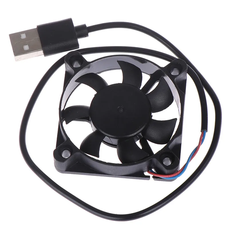 1pc 5V USB Connector PC Fan Cooler Heatsink Exhaust CPU Cooling  Replacement with 45cm Cable 50x50x10MM