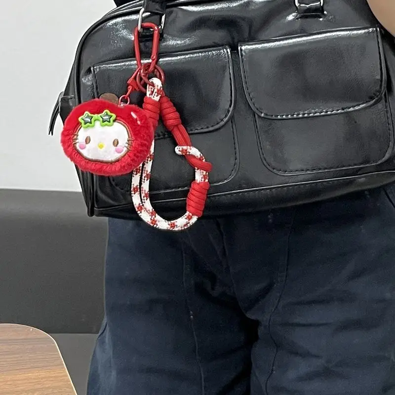 Urocze zawieszki do plecaków szkolnych Hello Kitty Sanrio, pluszowe breloczki dla dzieci, pluszaki, prezenty urodzinowe dla uczennic.