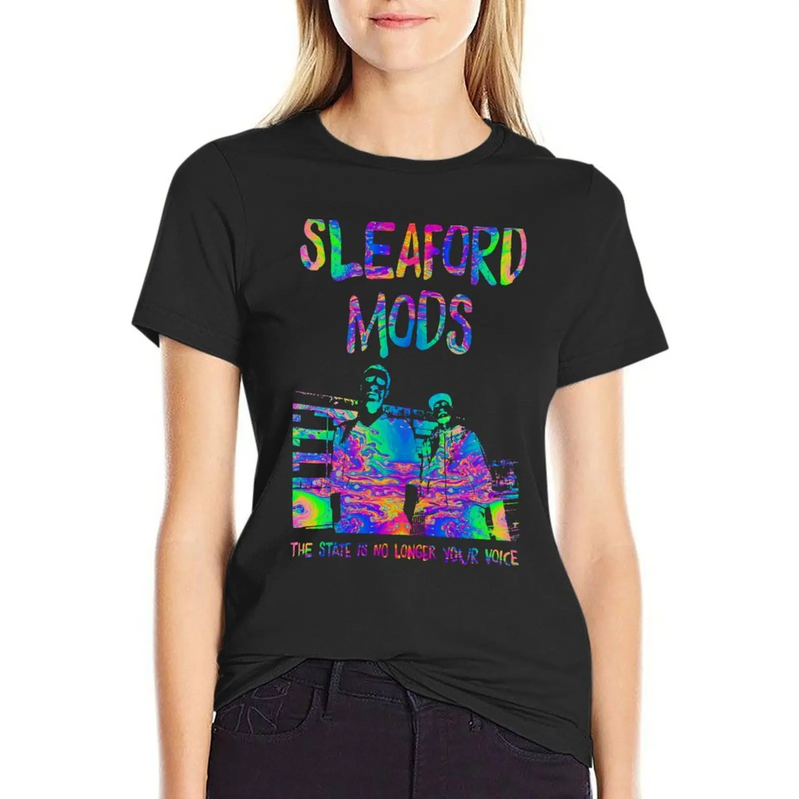 

The State is No of Holo T-shirt Short sleeve tee plus size tops Women's summer blouses 2024