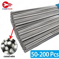 50-200pcs  Low Temperature Easy Melt Aluminum Welding Rods Weld Bars Cored Wire Rod Solder Tin Flux for Soldering Aluminum