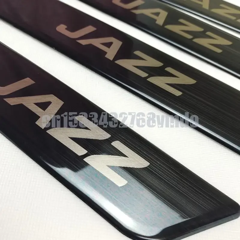 For Honda JAZZ 2020 2021 2022 Door Sill Scuff Plate Trim Sticker Stainless Entry Guards Kick Pedal Protectors Car Accessories 4X