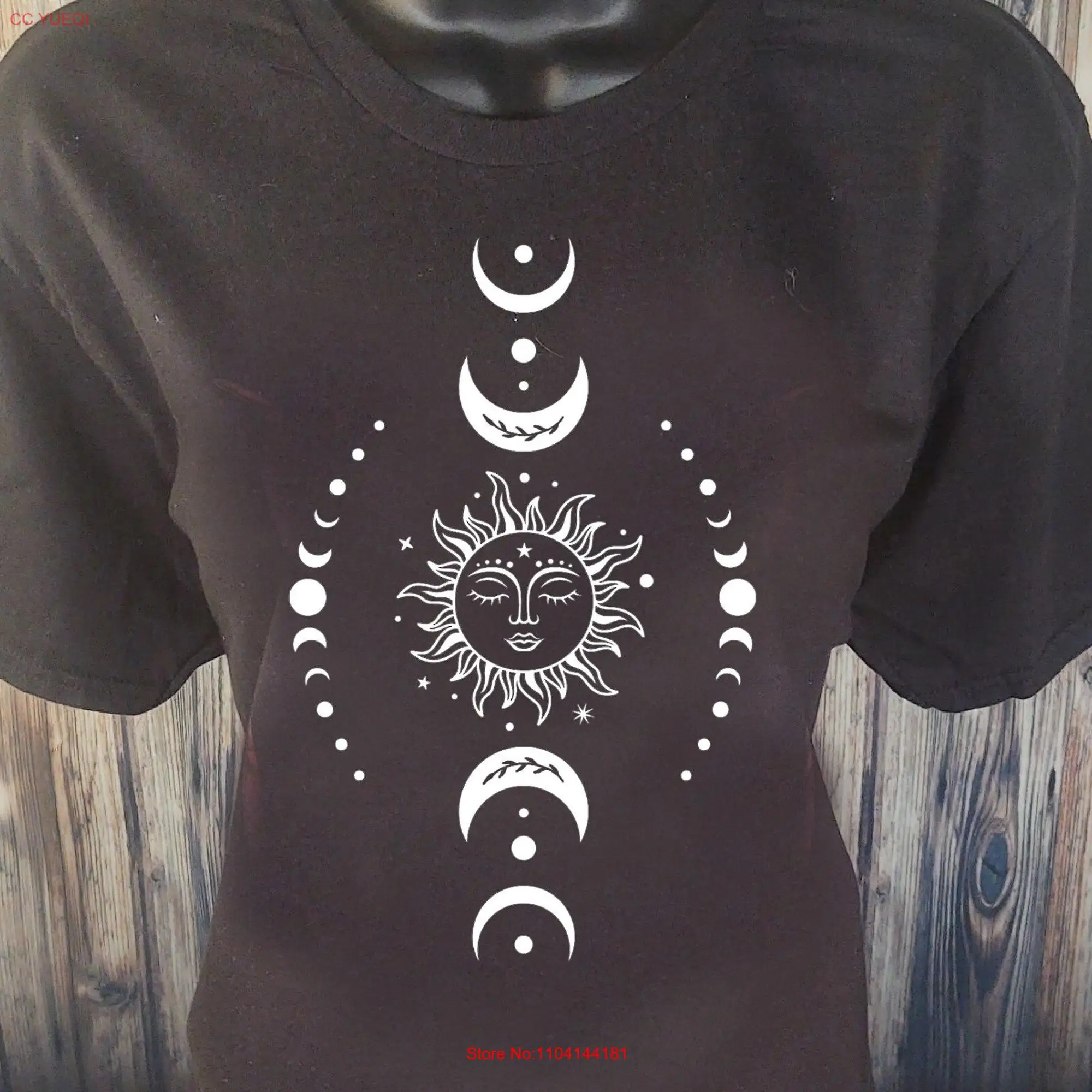 

Sun Moon Phases Many Colors 4 Styles Yoga Tank T Shirt Crop Top Clothes WorkouT Fitness long or short sleeves