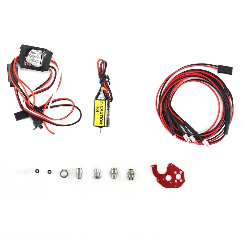 

050 66T Brushed Motor & 30A ESC & 2 White 2 Red LED Light For Axial SCX24 1/18 1/24 1/28 1/32 RC Car Upgrades Parts