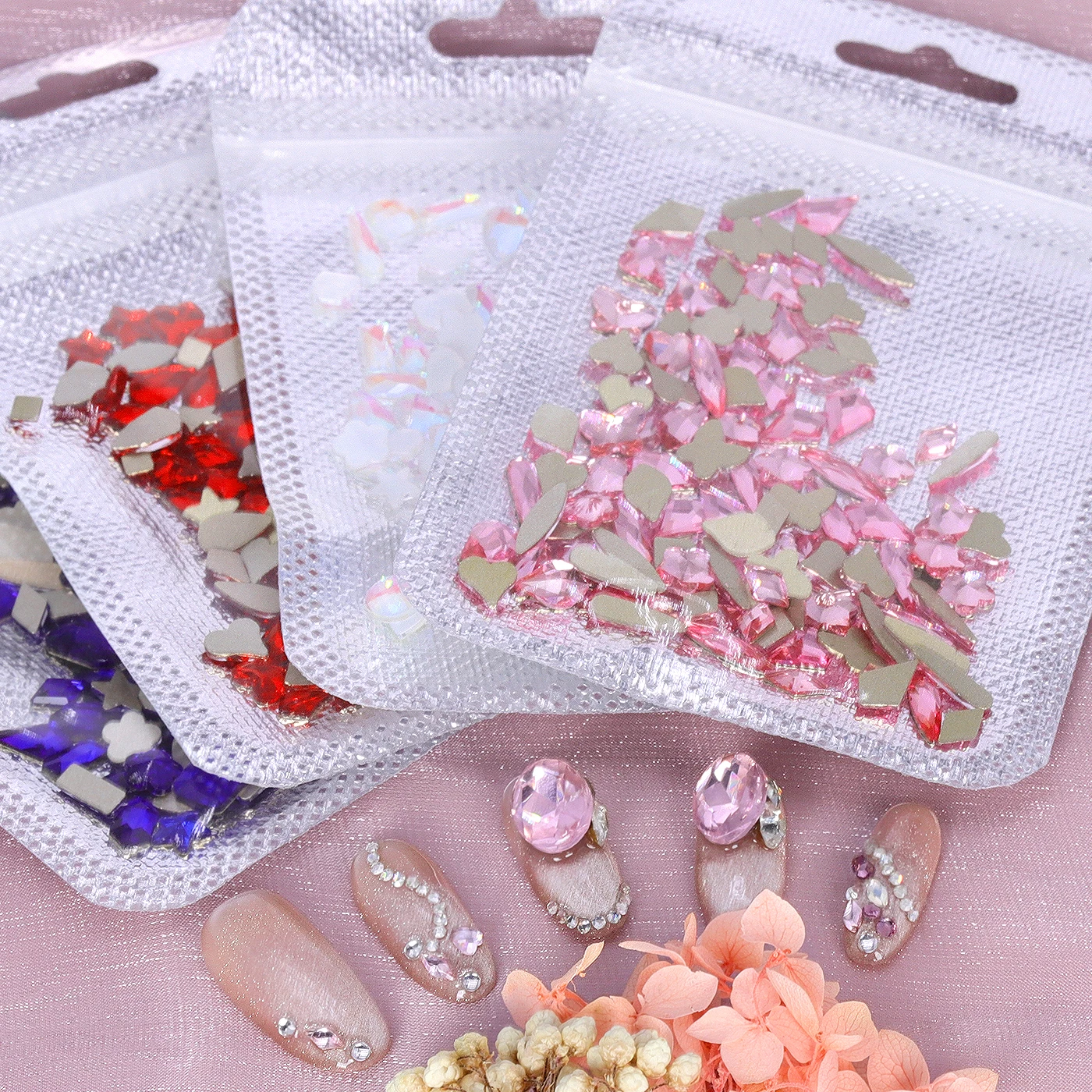 ホットセール　ミックスシェイプ　ラインストーン　ジュエリー　ラグジュアリー　シャイニーダイヤモンド　ネイルアートデコレーション　DIY　ガラスクリスタル　フラットバックグリッター