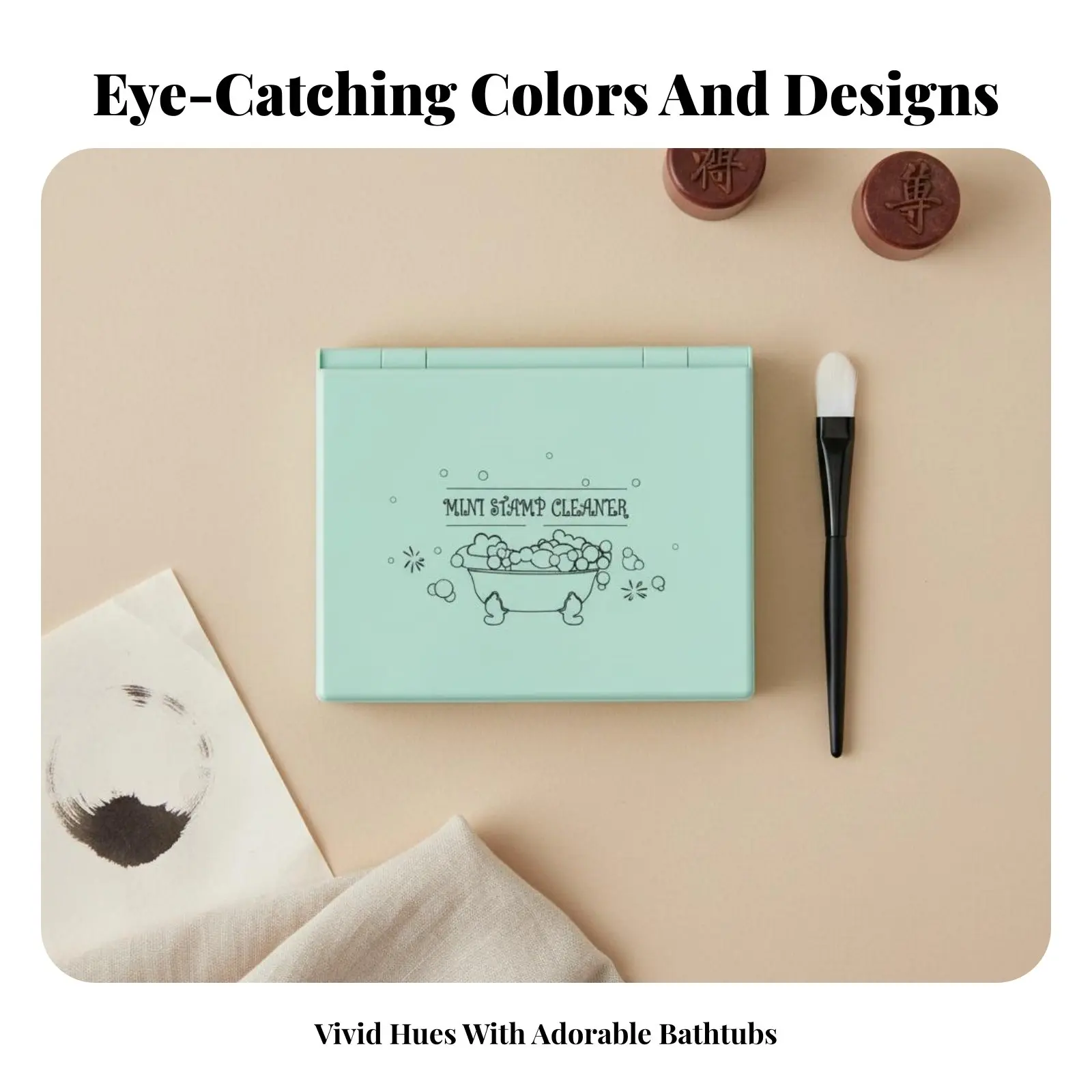 

Многоразовая подушечка для очистки резиновых штампов, нежная к штампам, портативная, для каллиграфов и путешествий