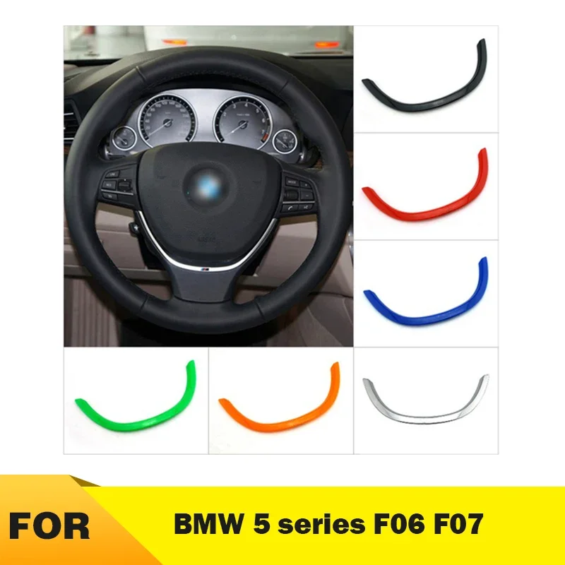 DIY Car Interior Accessories Matt Chrome Steering Wheel Decorative Trim Cover Sticker For BMW 5 Series F06 F07 Bmw accessories