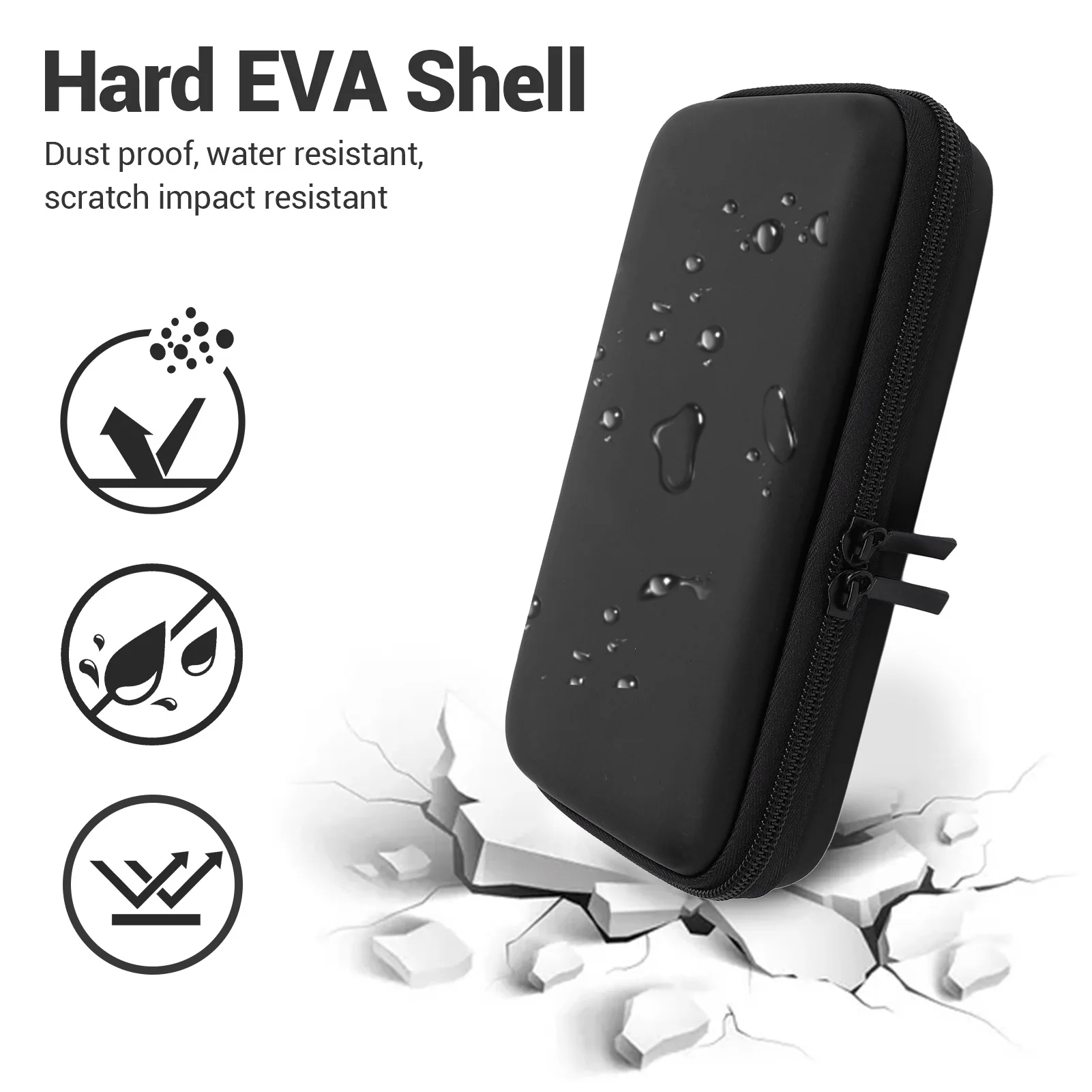 Game Console Hard EVA Shell 8 Slot Lightweight Large Storage Anti Scratch Console Travel Carrying Case Pouch Secure for 2DS LL