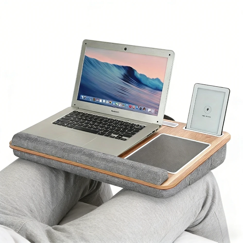 

Laptop Desk with Phone Holder & Mouse Pad, Adjustable Bed Tray Table for 17.3 Inch Laptop, Foldable Laptop Stand,Sofa Bed Desk