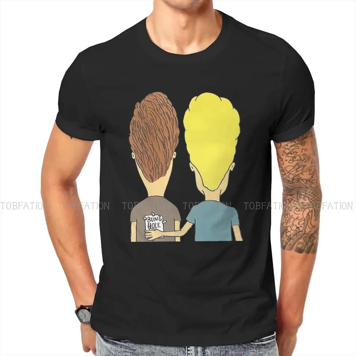 Beavis and Butthead Funny Sarcastic Cartoon Prank for Butthead Tshirt Homme Men's Polyester Clothing Blusas T Shirt For Men