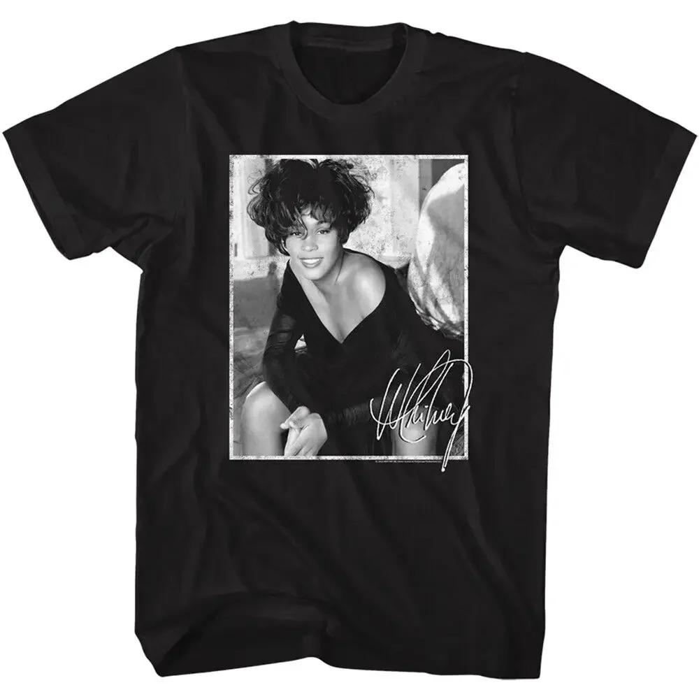 

Whitney Houston Shirt Signed Photo Singer New Licensed Black Cotton Men Women