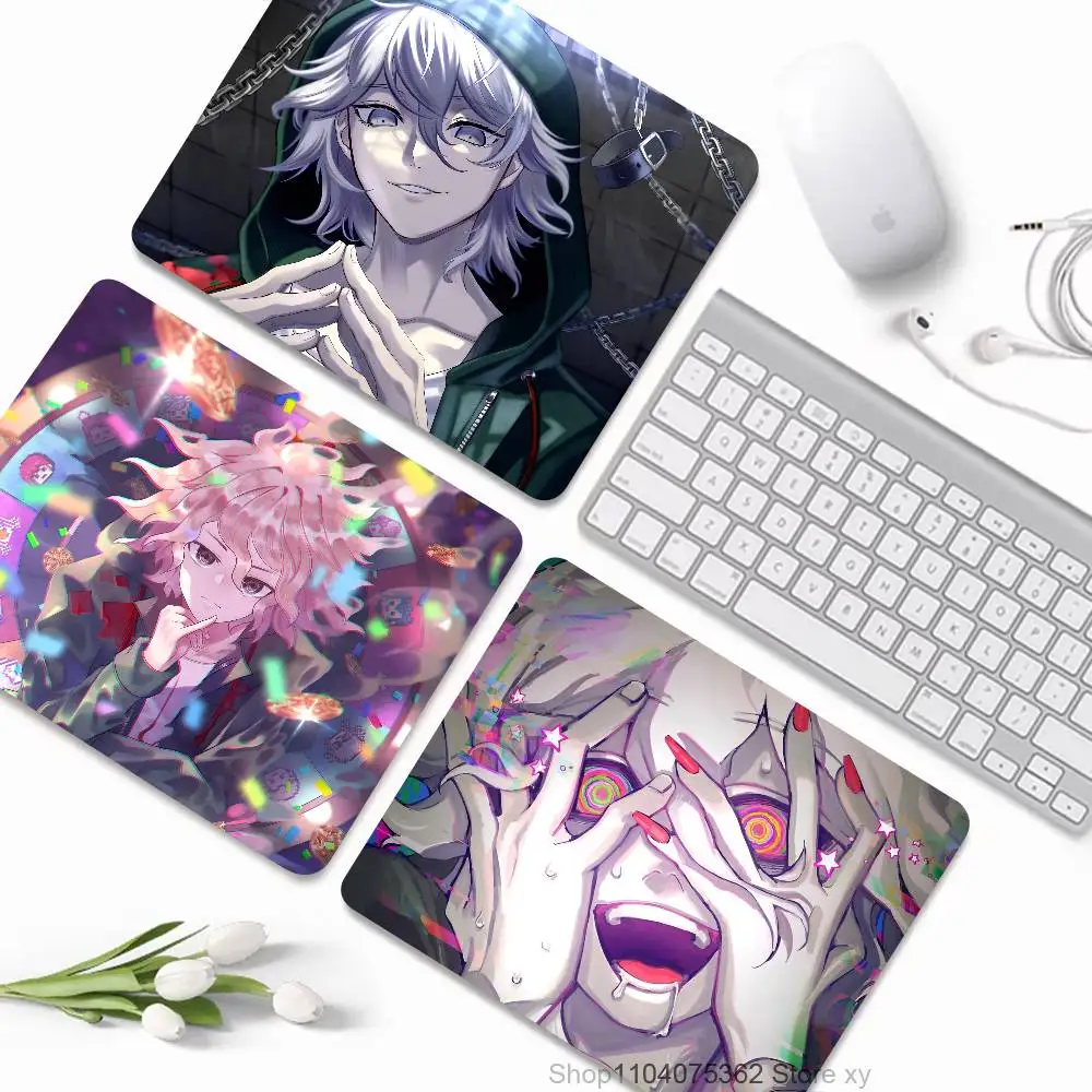 Anime Characters Nagito Komaeda Mousepad Small LockEdge Mouse Pad For Gamers Computer Desk Pad Rectangular Anti-slip Rubber