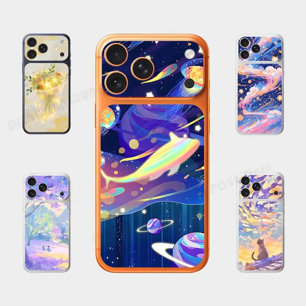 

Декоративная пленка-наклейка с фэнтезийным рисунком для iPhone 17 Pro/Pro Max, защитная пленка на заднюю панель, устойчивая к царапинам, прочная наклейка