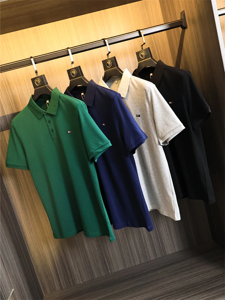 G-Label 95% Cotton Mesh Summer Men's Lightweight Business Fashion  Shirt with Embroidery Standard Fit Short Sleeve Busine...