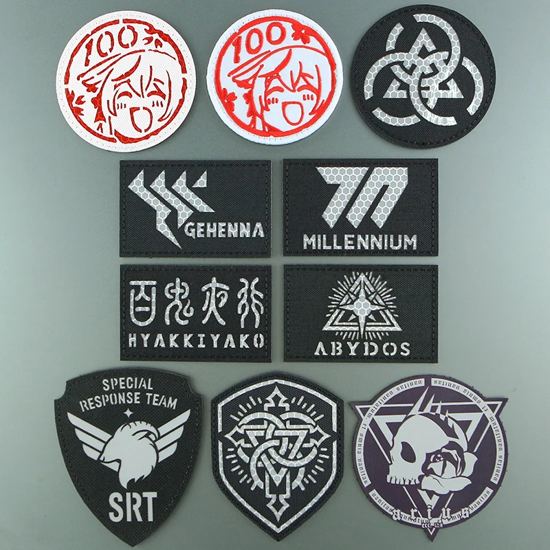 Azur Archives Reflective Patch Tactical Badge Millennial Gheina Abydos SRT Special School Park Arius 0/100 Points Armband Decor